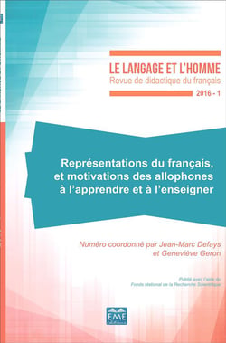 Représentations du français et motivations des allophones à l'apprendre et à l'enseigner : 2016 - 51.1