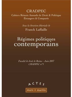 CRADPEC t.1 - régimes politiques contemporains (édition 2007)