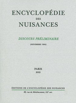 Encyclopedie des Nuisances : discours préliminaire