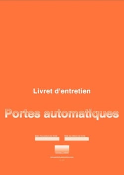 Livret d'entretien pour porte automatique de garage