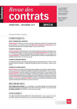 Revue Des Contrats Rdc N4-2017