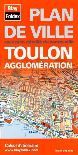 Toulon agglomération - plan de ville avec plan détaillé du centre-ville - calcul d'itinéraire - index de rues