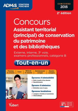 Concours assistant territorial de conservation du patrimoine et des bibliothèques - catégorie b 2015