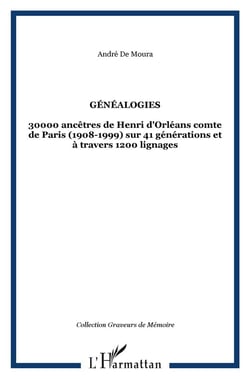 GÉNÉALOGIES : 30000 ancêtres de Henri d'Orléans comte de Paris (1908-1999) sur 41 générations et à travers 1200 lignages