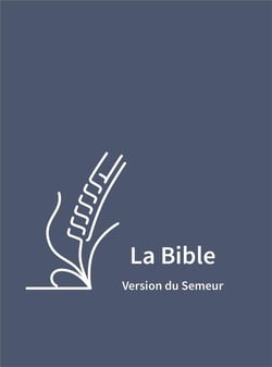 Bible du semeur 2015, textile souple, bleue avec tranche blanche