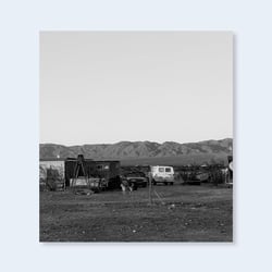 John Divola : Dogs chasing my car in the desert