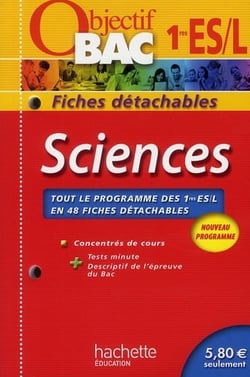 Objectif bac - sciences - 1ères es/l - fiches détachables