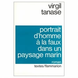 Portrait de l'homme à la faux dans un paysage marin