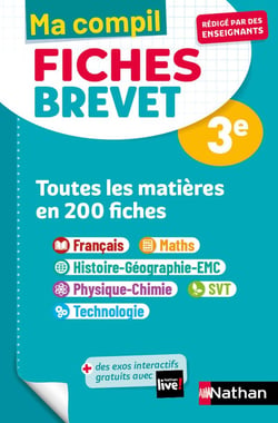 Ma compil fiches brevet : Toutes les matières en 200 fiches - 3e (édition 2022)