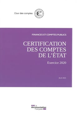 Certificat des comptes de l'Etat, exercice 2020