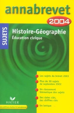 Histoire-geographie-education civique 3eme (edition 2004)