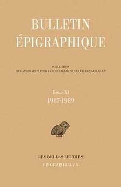 Bulletin épigraphique Tome 10 - 1987-1989