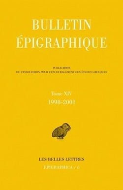 Bulletin épigraphique Tome 14 - 1998-2001