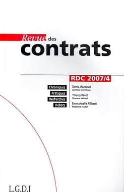 Revue des contrats Tome 4