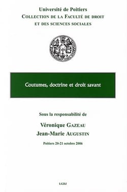 Coutumes, doctrine et droit savant t.24