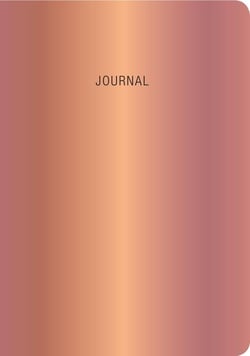 Carnet "journal cuivre rose"