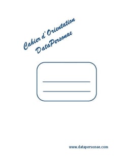 Cahier d'orientation datapersonae