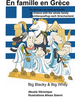En famille en grece - big blacky & big whity - illustrations, couleur
