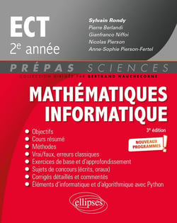 Mathématiques - informatique : prépas ECT 2e année - programme 2022