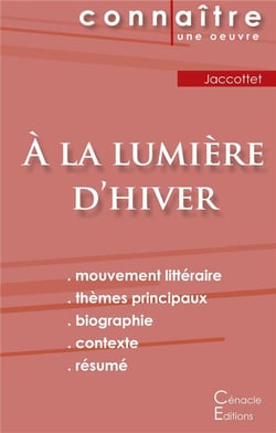 À la lumière d'hiver, de Philippe Jaccottet