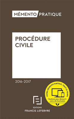 MEMENTO PROCEDURE CIVILE 2016 2017