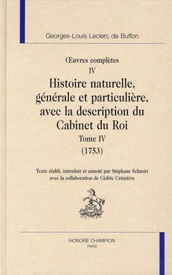 Oeuvres complètes  Tome 4 - histoire naturelle Tome 4
