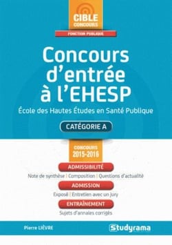 Concours d'entrée à l'ehesp - catégorie a - concours 2015/2016