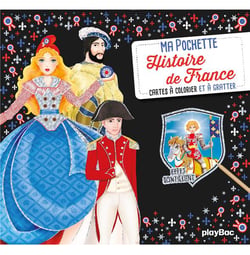 Ma pochette histoire de france - cartes à colorier et à gratter