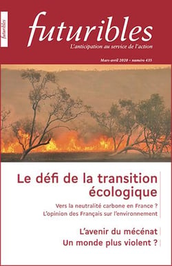 Futuribles 435, mars-avril 2020. Le défi de la transition écologique : L'avenir du mécénat