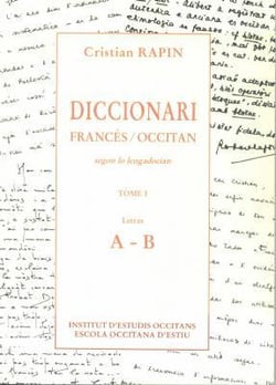 Diccionari francés/occitan t.1 - A-B