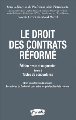 Le droit des contrats réformé t.2 - tables de concordance