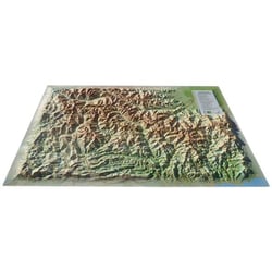 Carte en relief du massif du Mercantour