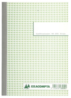 Exacompta – Manifold quadrillé 5x5 – 50 feuillets – Duplicata autocopiant – 21 × 14,8 cm