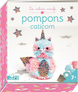Pompons caticorn - mini-boîte avec accessoires
