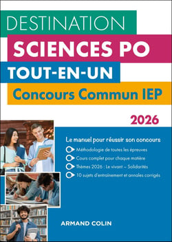 Destination Sciences Po : Concours commun IEP - Tout-en-un (édition 2026)