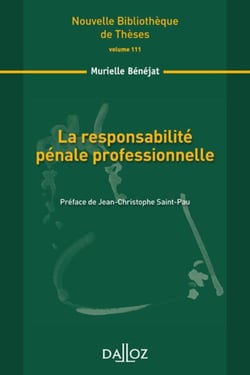 La responsabilité pénale professionnelle - contribution à la théorie de l'interprétation et de la mise en effet des normes