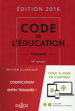 CODE DE L'EDUCATION 2016 COMMENTE