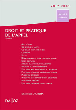 DROIT PRATIQUE APPEL 2017 2018