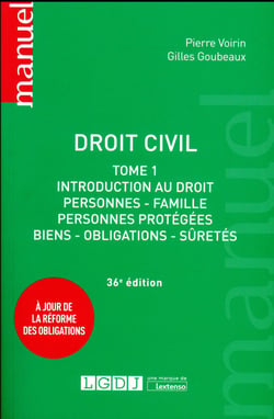 Droit civil t.1 - introduction au droit, personnes, famille, personnes protégées, biens, obligations