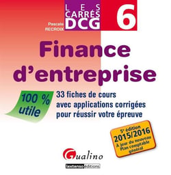 Carres Dcg 6  Finance D'Entreprise 2015-2016