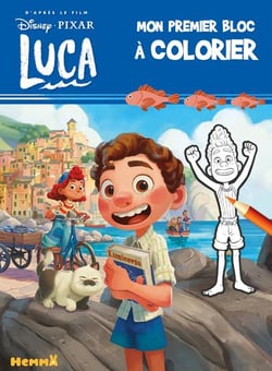 Disney pixar luca - mon premier bloc a colorier