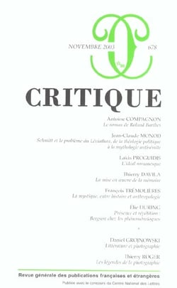 Revue Critique n.678