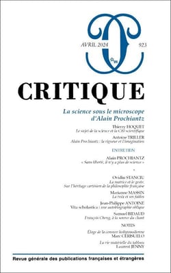 Revue Critique n.923 : La science sous le microscope d'Alain Prochiantz