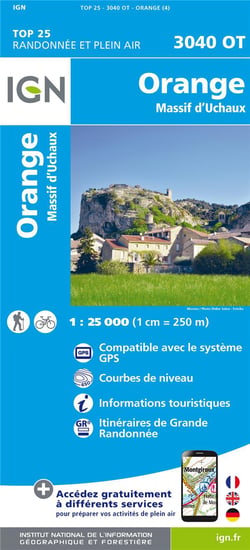 3040Ot Orange.Massif D'Uchaux