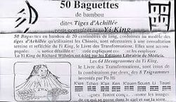 50 baguettes pour tirage du yi king