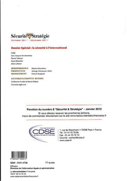 SECURITE ET STRATEGIE Tome 7 : la sécurité à l'international