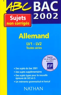 Allemand - non corriges - edition 2002