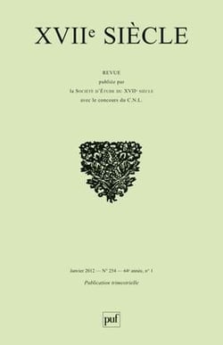 Revue XVIIe siècle n.254 : la recherche dix-septiémiste en Allemagne