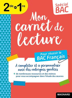 Spécial bac : mon carnet de lecture bac français - toutes mes lectures en un seul carnet !