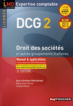 Dcg 2 - droit des sociétés et autres groupements des affaires (6e édition)